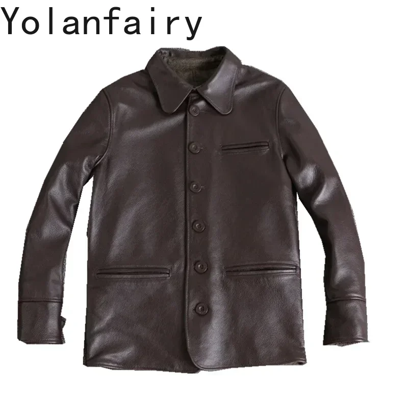 YOLANFAIRY куртка из натуральной кожи, мужская одежда, весенне-осенняя мужская деловая повседневная куртка из воловьей кожи, кожаная куртка Chaquetas Hombre
YOLANFAIRY куртка из натуральной кожи, мужская одежда, весенне-осенняя мужская деловая повседневная куртка из воловьей кожи, кожаная куртка Chaquetas Hombre