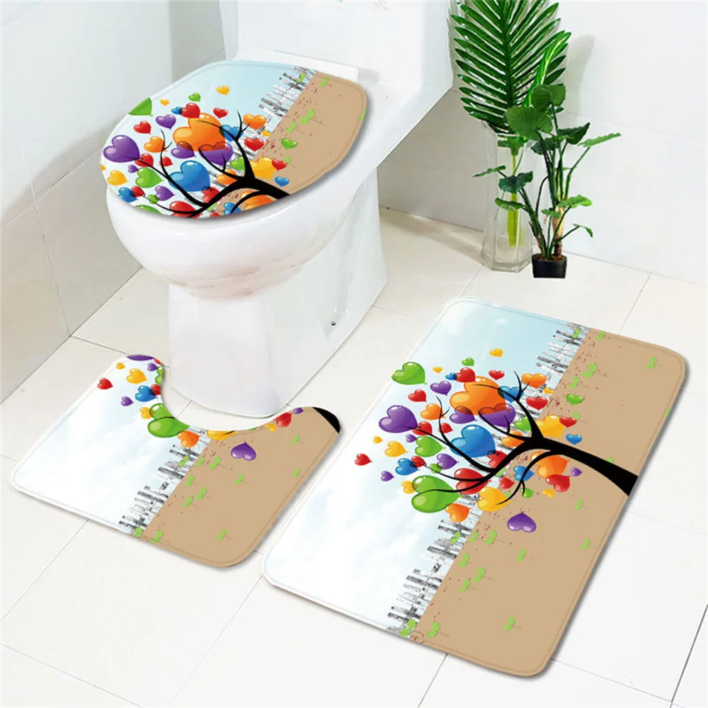Colorful Love The Tree Printed Bathroom Set Love Bathroom non-slip Carpet Foot Mat Toilet Seat mat Super Soft and Absorb Water
Colorful Love The Tree Printed Bathroom Set Love Bathroom non-slip Carpet Foot Mat Toilet Seat mat Super Soft and Absorb Water