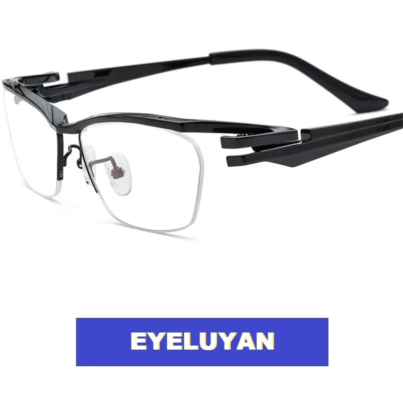 Eyelluyan Pure Titanium Glasses Frame Men New Brand Design Semi-Rimless Square Eyeglasses Half-Rim Ultralight Japanese Eyewear
Eyelluyan Pure Titanium Glasses Frame Men New Brand Design Semi-Rimless Square Eyeglasses Half-Rim Ultralight Japanese Eyewear