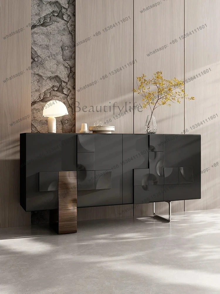 Advanced sense home entrance cabinet Italian minimalist side cabinet light luxury modern villa living room decoration partition
Advanced sense home entrance cabinet Italian minimalist side cabinet light luxury modern villa living room decoration partition