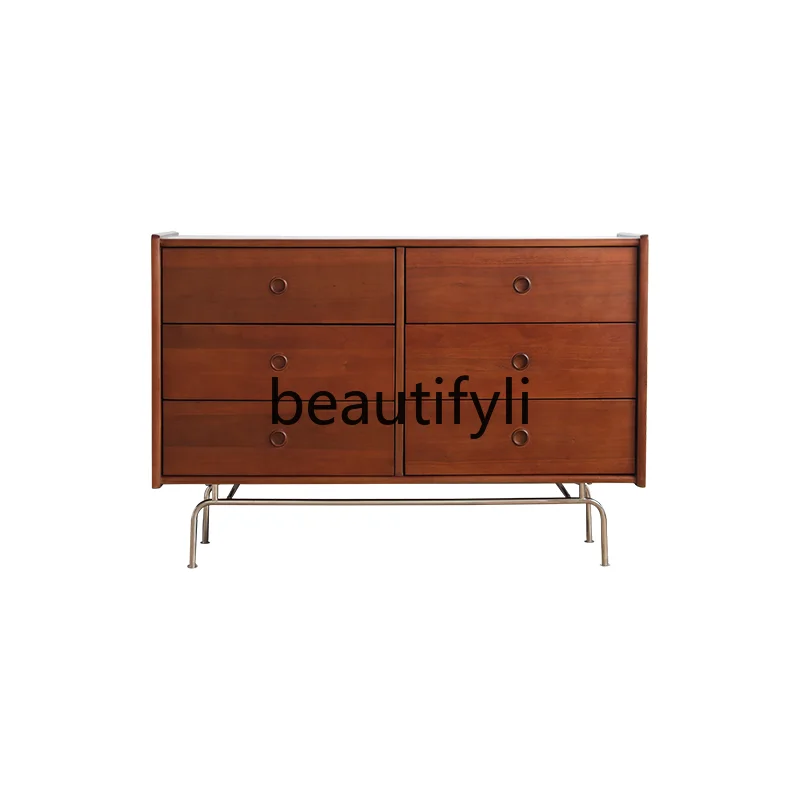 Light luxury solid wood six-chest cabinet storage retro locker modern simple medieval drawer cabinet
Light luxury solid wood six-chest cabinet storage retro locker modern simple medieval drawer cabinet
