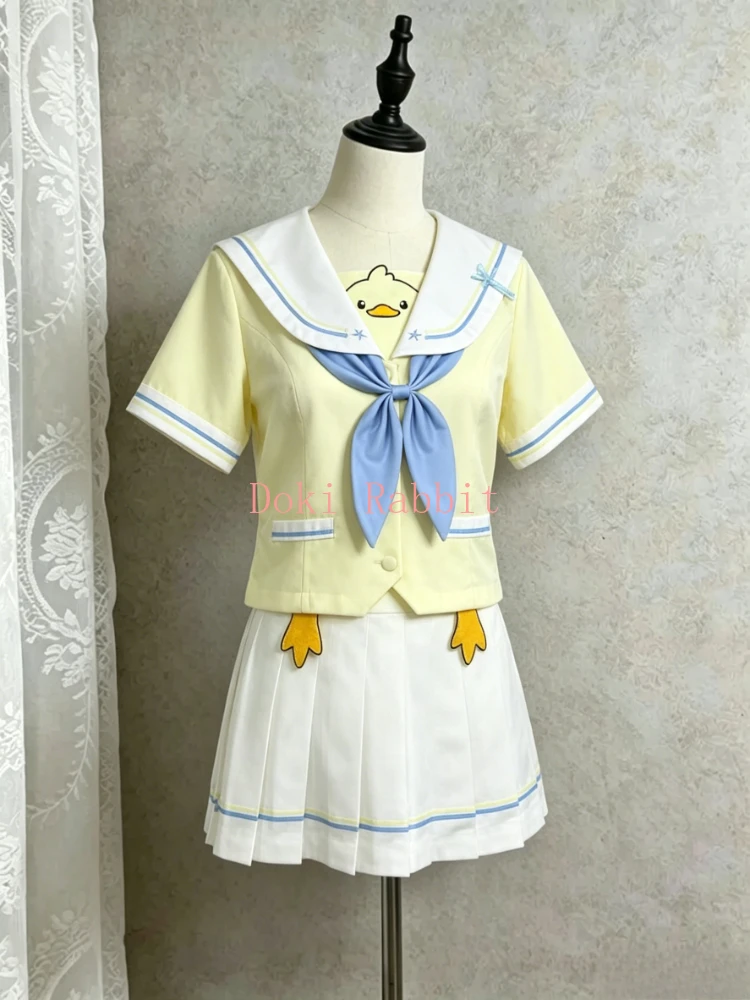 Japanese Kawaii Sailor Collar 2 Piece Set Women Yellow Duck Bow Pleated Skirt JK Preppy Style Suits Sweet Casual Y2k Streetwear
Japanese Kawaii Sailor Collar 2 Piece Set Women Yellow Duck Bow Pleated Skirt JK Preppy Style Suits Sweet Casual Y2k Streetwear