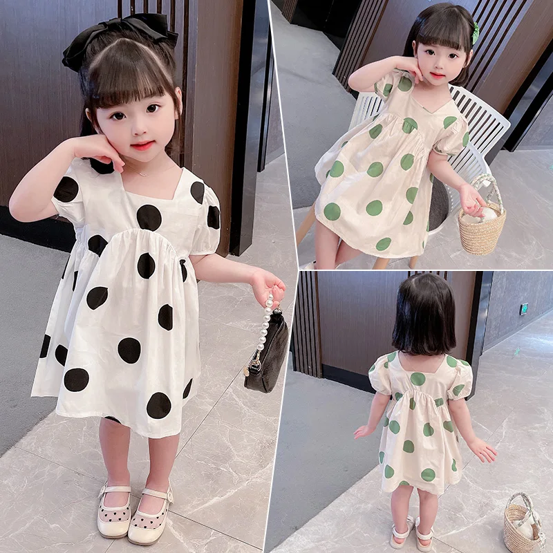 KT Summer Girls Princess Short Puff Sleeve Dress Big Dot Polka Cute Sweet Casual Dress
KT Summer Girls Princess Short Puff Sleeve Dress Big Dot Polka Cute Sweet Casual Dress