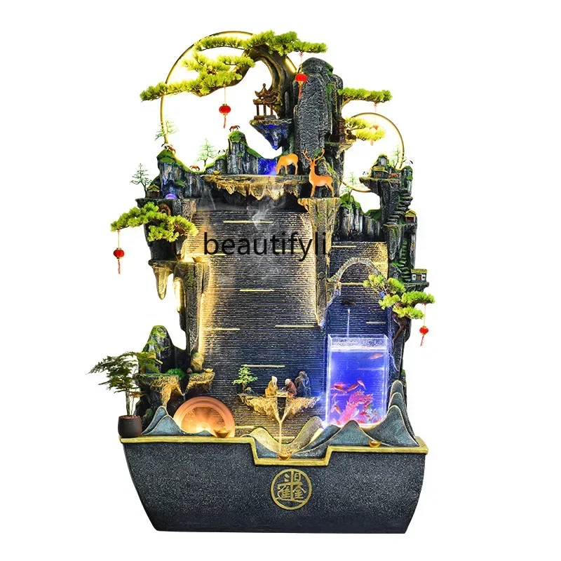 New Large rockery, flowing water fountain,fish tank, courtyard, circulating water landscape, Chinese-style making money ornament
New Large rockery, flowing water fountain,fish tank, courtyard, circulating water landscape, Chinese-style making money ornament
