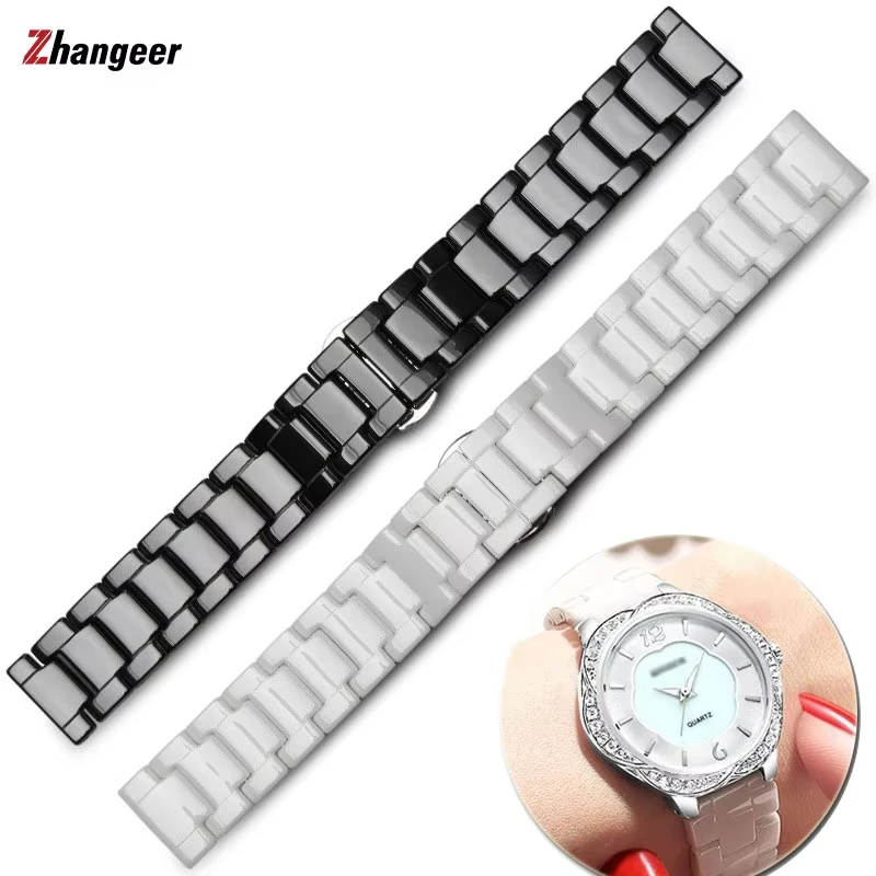 Superior Ceramic Wristwatch Strap 14 16 18 20mm 22mm Straight End Bracelet With Butterfly Buckle Waterproof Men Women Watch Band
Superior Ceramic Wristwatch Strap 14 16 18 20mm 22mm Straight End Bracelet With Butterfly Buckle Waterproof Men Women Watch Band