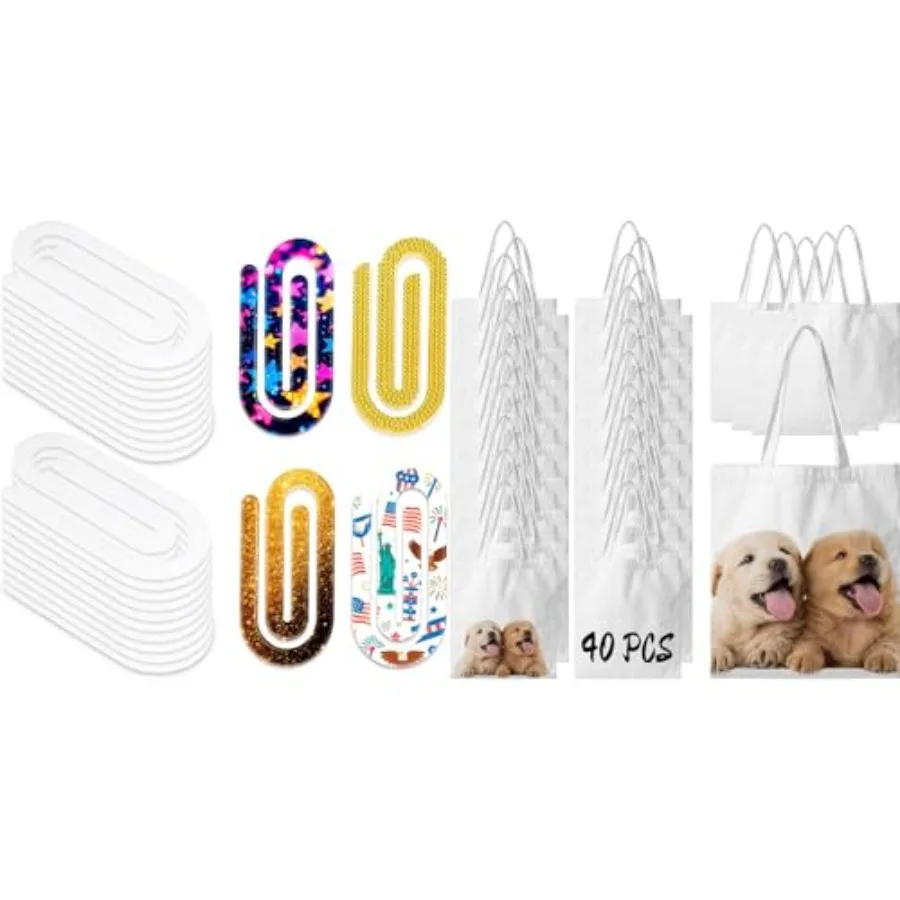 Bundle of 24 Pack Sublimation Acrylic Jumbo Paper Clips and 40 Pack Sublimation Tote Bags for Adults DIY Gifts
Bundle of 24 Pack Sublimation Acrylic Jumbo Paper Clips and 40 Pack Sublimation Tote Bags for Adults DIY Gifts