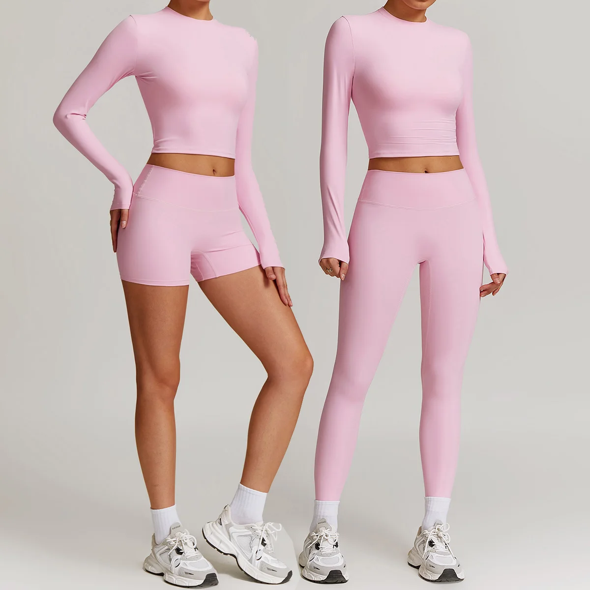 New 2PCS Yoga Set Seamless Women Short Sleeve Top High Waist Leggings Workout Clothes Sports Fitness Gym Long Sleeve Shorts Suit
New 2PCS Yoga Set Seamless Women Short Sleeve Top High Waist Leggings Workout Clothes Sports Fitness Gym Long Sleeve Shorts Suit