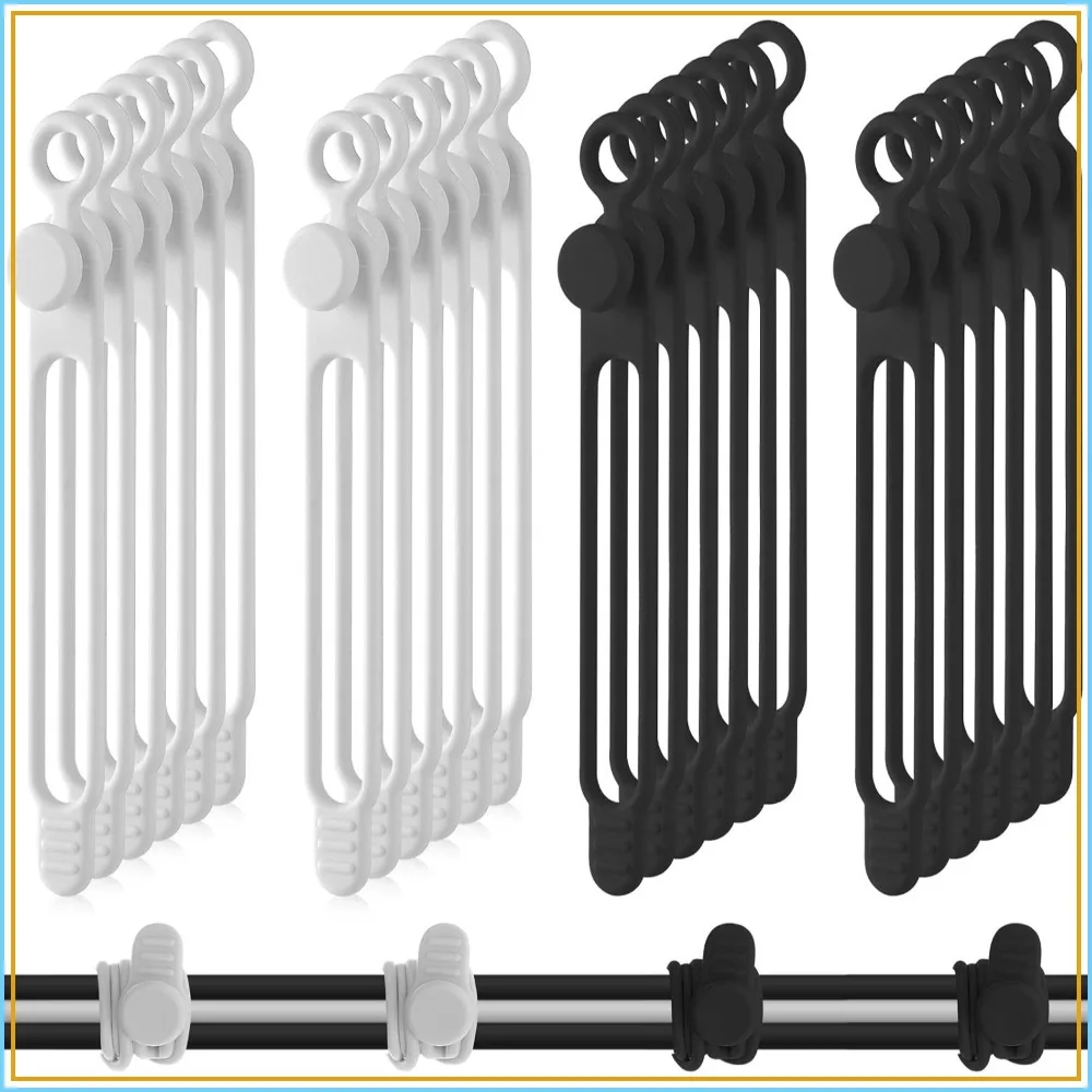 Reusable Silicone Cable Ties, 40 Pack Adjustable Cord Organizer for Charging Cables and Wires, Black & White
Reusable Silicone Cable Ties, 40 Pack Adjustable Cord Organizer for Charging Cables and Wires, Black & White