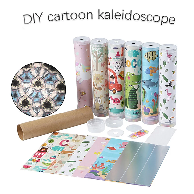 DIY Rotating Kaleidoscope Kits Handmade Cartoon Kaleidoscope Toys Science Educational Kids Craft Toys For Children Gifts
DIY Rotating Kaleidoscope Kits Handmade Cartoon Kaleidoscope Toys Science Educational Kids Craft Toys For Children Gifts