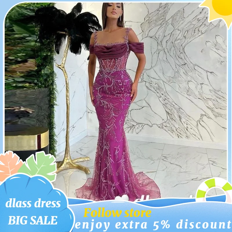 Luxury Beadings Mermaid Prom Dresses 2023 Sexy Illusion Off the Shoulder Crystal Sweep Train Formal Evening Elegant Party Gowns
Luxury Beadings Mermaid Prom Dresses 2023 Sexy Illusion Off the Shoulder Crystal Sweep Train Formal Evening Elegant Party Gowns