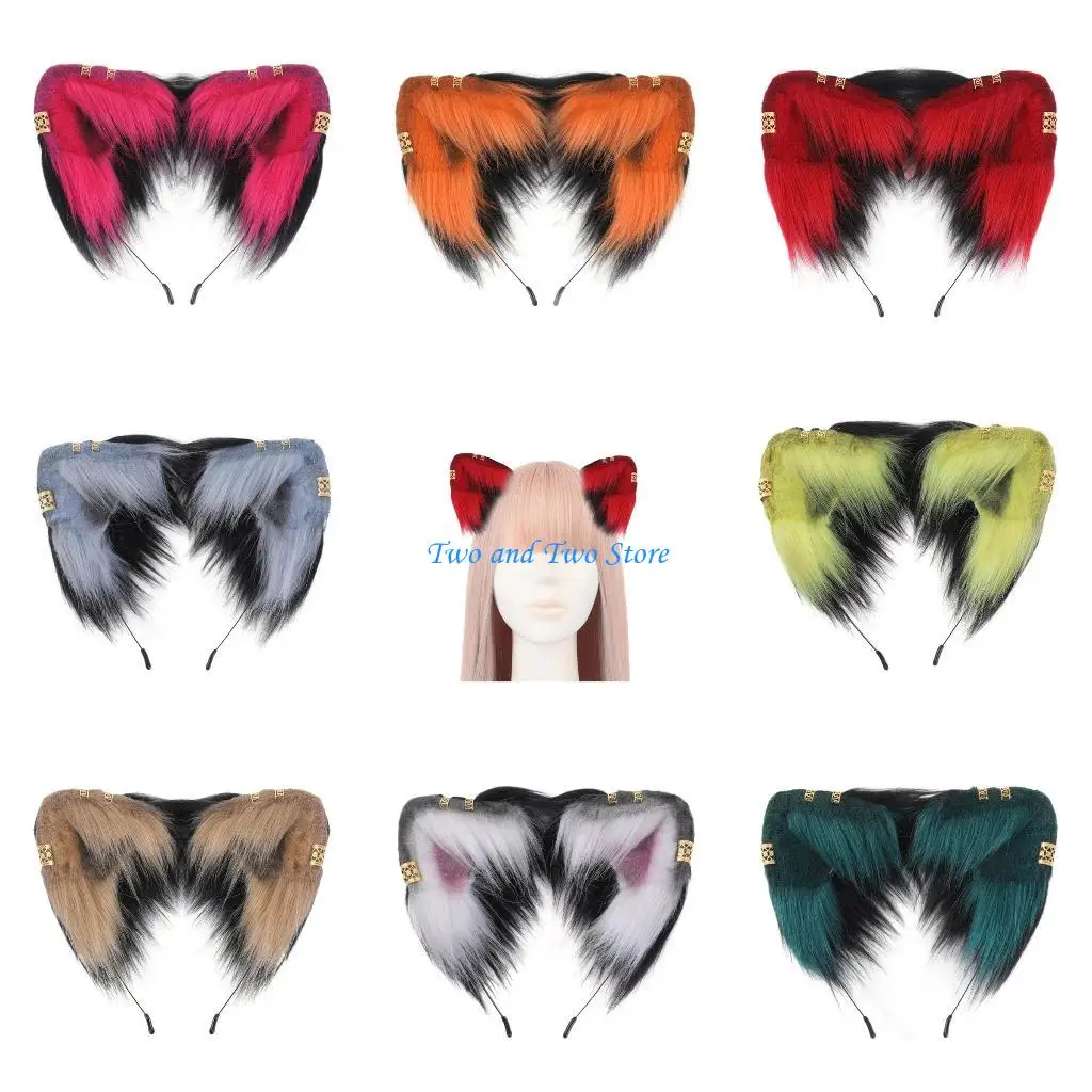 HX6F Adult Cartoon Ear Headband with Gold Ear Studded Halloween Hair Hoop
HX6F Adult Cartoon Ear Headband with Gold Ear Studded Halloween Hair Hoop