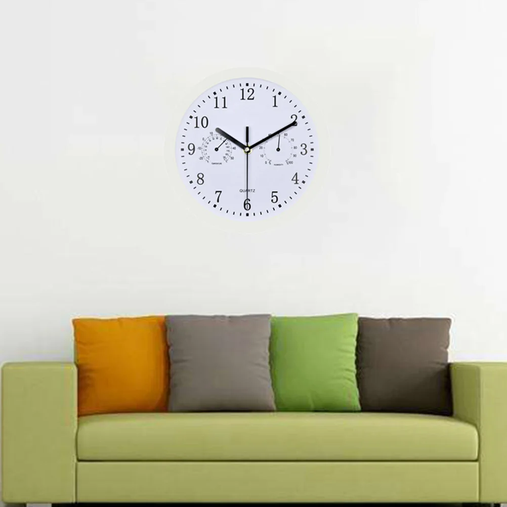 Non-Ticking Wall Clock with Thermometer Hygrometer Accurate Operated Quiet Sweep Easy to Read Home Office Outdoor
Non-Ticking Wall Clock with Thermometer Hygrometer Accurate Operated Quiet Sweep Easy to Read Home Office Outdoor