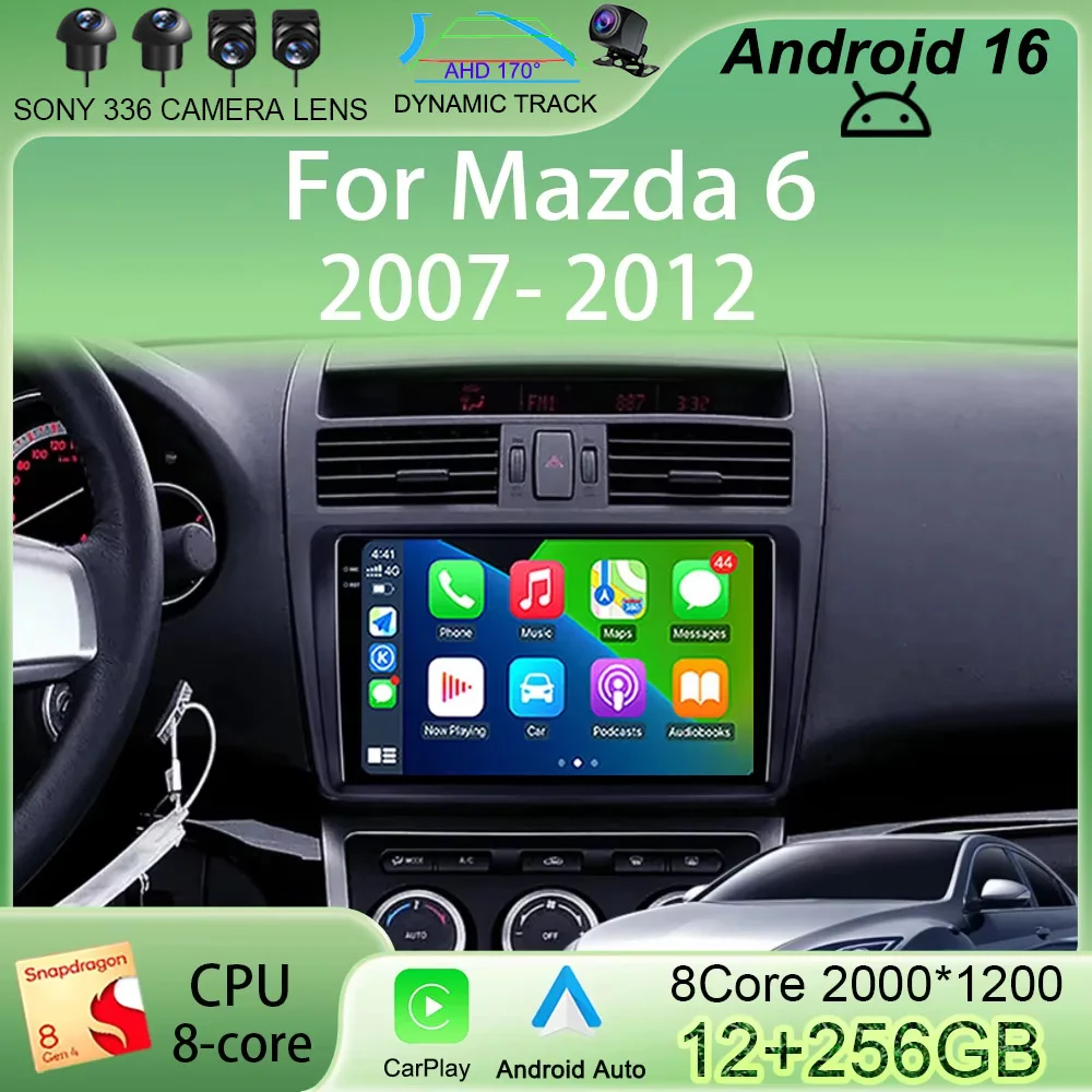 Android 16 9" 4G Carplay Car Radio Multimedia Player Navigation GPS For Mazda 6 Rui Wing 2007-2012 Head Unit NO DVD 2DIN
Android 16 9" 4G Carplay Car Radio Multimedia Player Navigation GPS For Mazda 6 Rui Wing 2007-2012 Head Unit NO DVD 2DIN