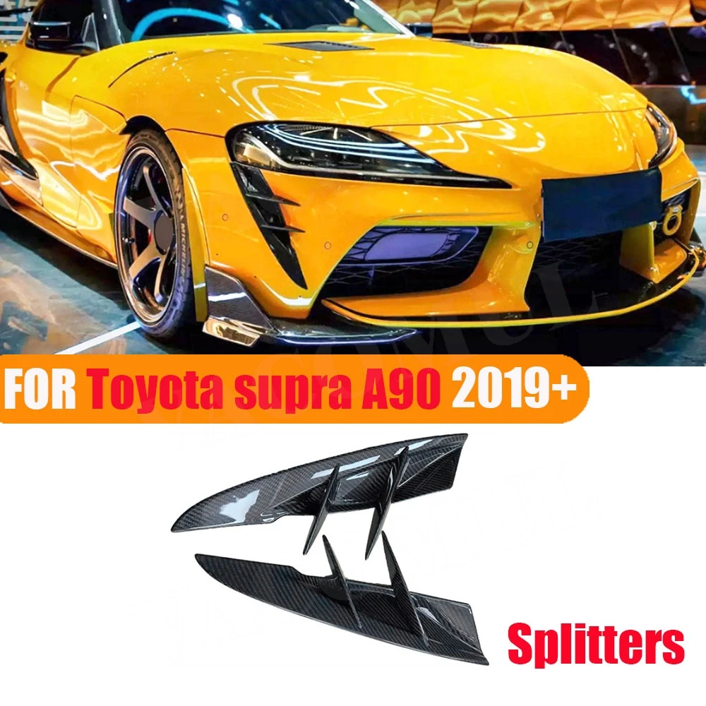 VACOMUL For Toyota supra A90 2019+ Real Carbon Fiber Front Bumper Canards Side Fins Splitter Air Vent Protector Exterior Trims
VACOMUL For Toyota supra A90 2019+ Real Carbon Fiber Front Bumper Canards Side Fins Splitter Air Vent Protector Exterior Trims