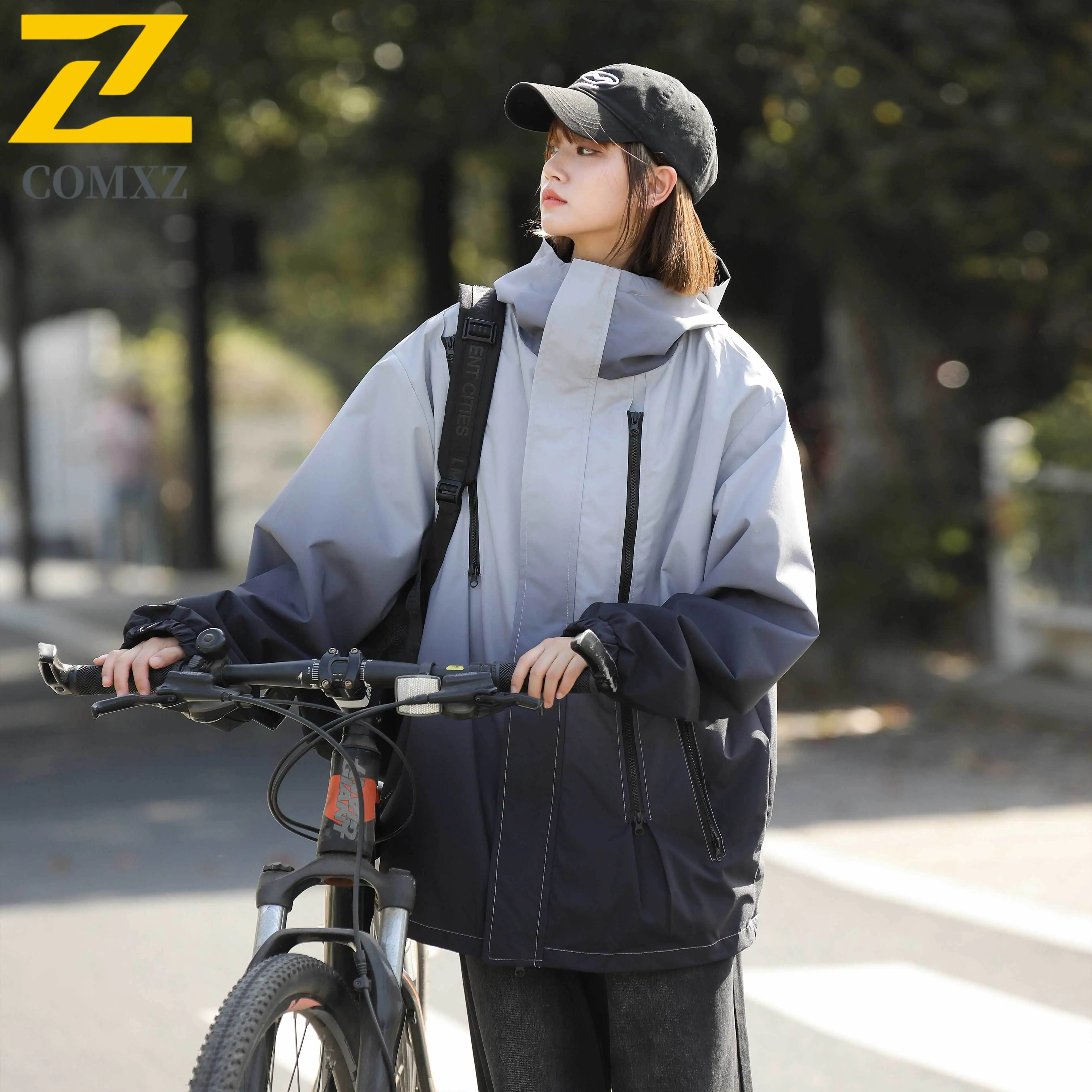 Spring Autumn Men's and Women's Charge Jacket Fashion Gradient Design High Collar Hooded Bicycle Waterproof Windcoat Couple Coat
Spring Autumn Men's and Women's Charge Jacket Fashion Gradient Design High Collar Hooded Bicycle Waterproof Windcoat Couple Coat
