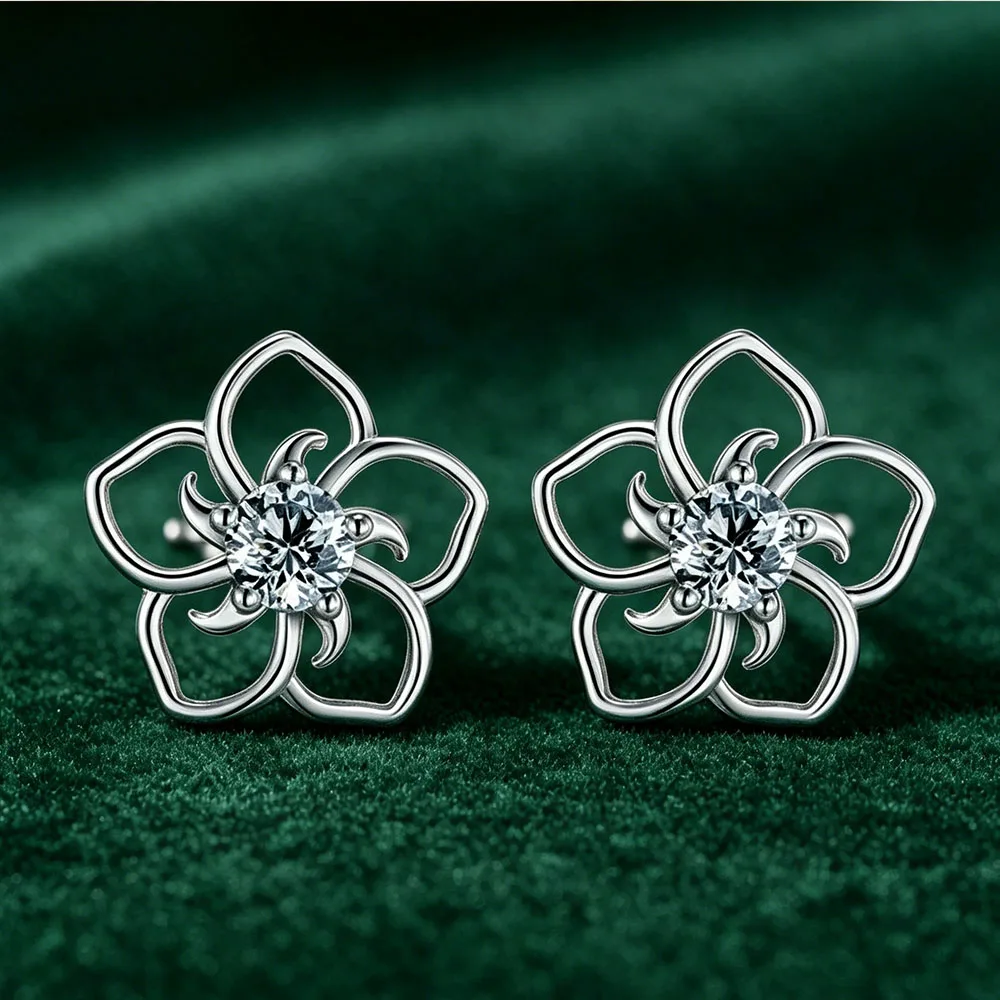 Flower All Moissanite Stud Earrings For Women White Diamond Round Cut Sparkling Girls Jewelry Pure 925 Silver Plated 18k Party
Flower All Moissanite Stud Earrings For Women White Diamond Round Cut Sparkling Girls Jewelry Pure 925 Silver Plated 18k Party
