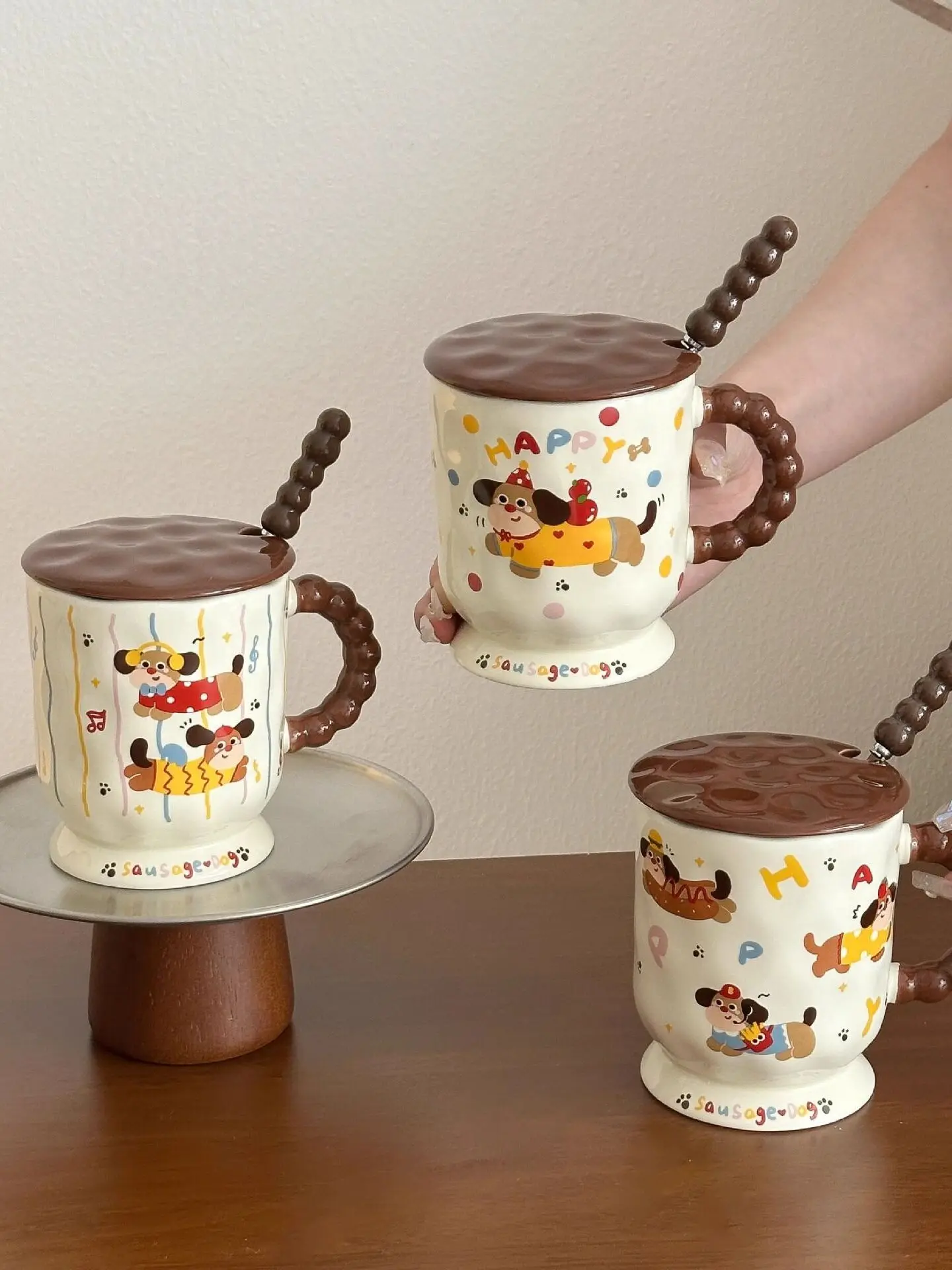 Cerc Mugs with Lids And Spoons Cute Dachund Dog Birthday Gifts for Couples Breakfast Coffee Water Cups Practical Souvenir
Cerc Mugs with Lids And Spoons Cute Dachund Dog Birthday Gifts for Couples Breakfast Coffee Water Cups Practical Souvenir