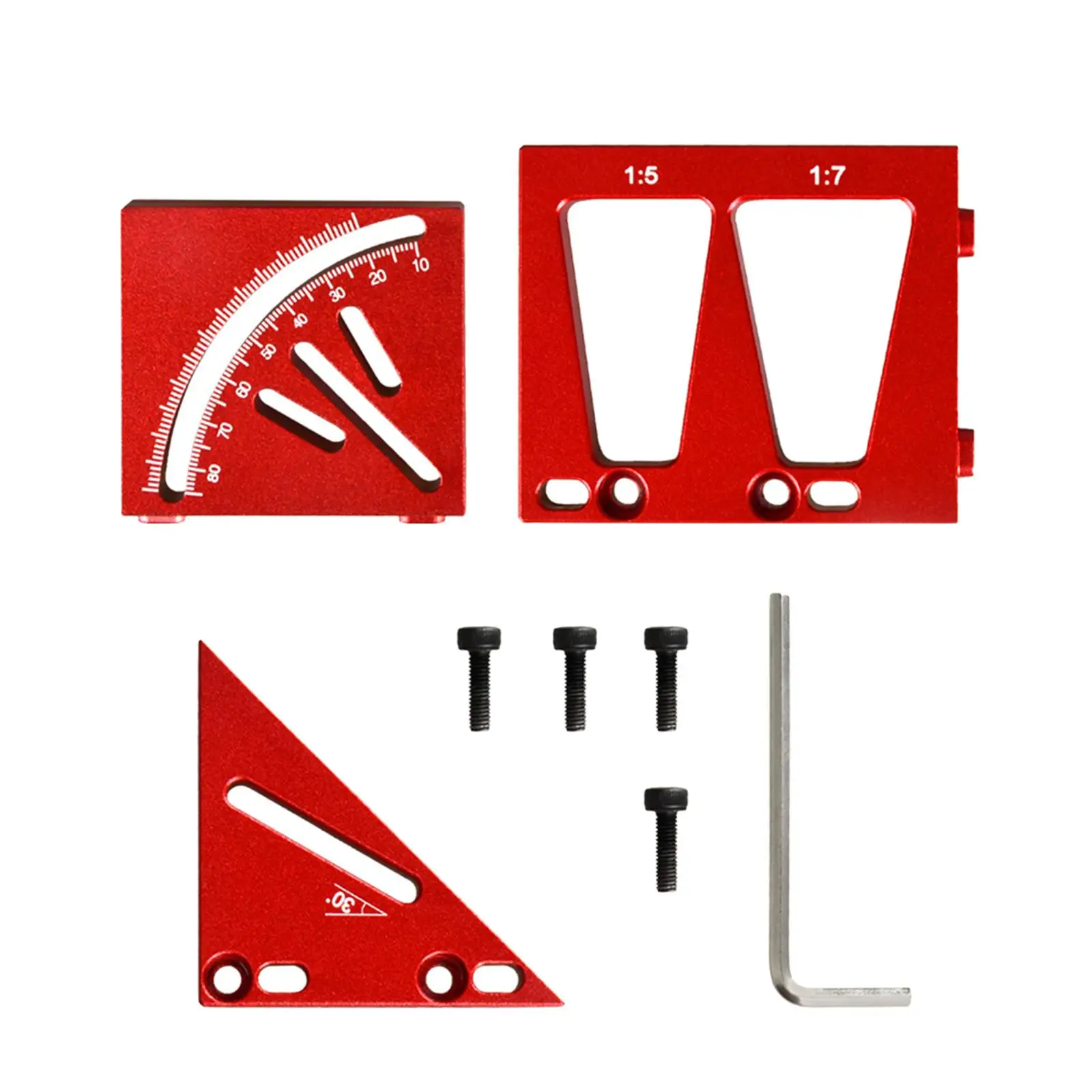 Woodworking Ruler, 3D Angle Ruler, Square Protractor, 30, 45, 60, 90 Degree,