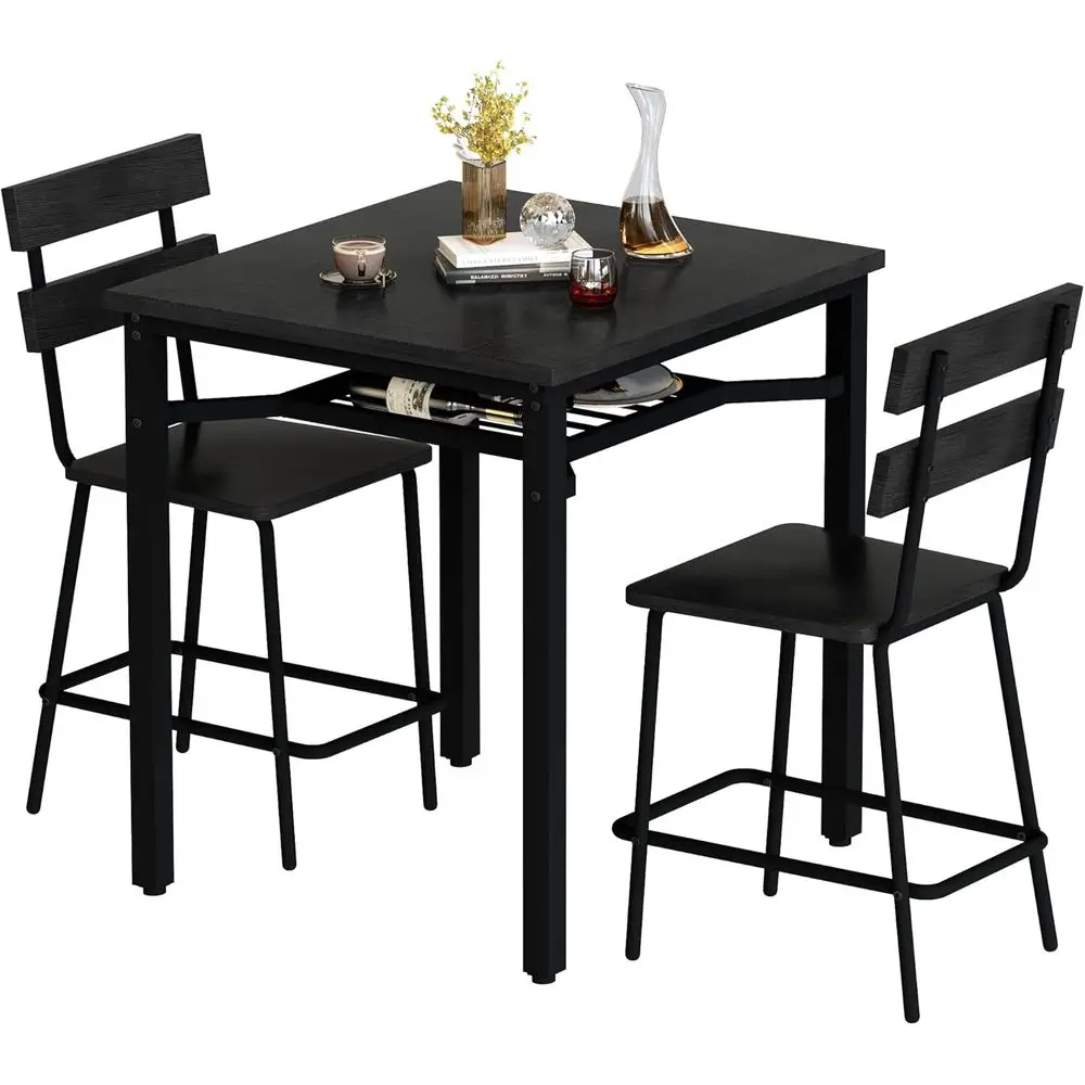 Compact 3-Piece Bar Table Set with 2 Stools, Counter Height Dining for Small Spaces
Compact 3-Piece Bar Table Set with 2 Stools, Counter Height Dining for Small Spaces