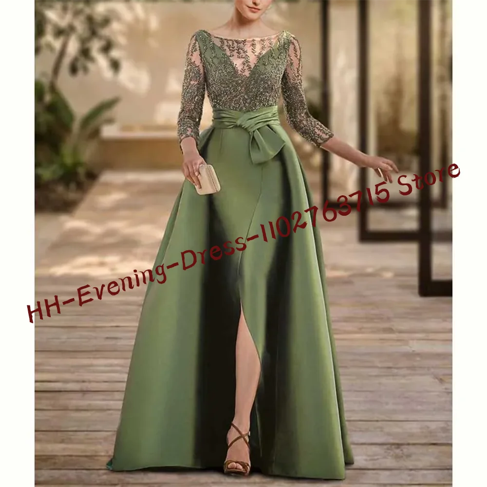 Elegant O-Neck Lace Appliquins Backless A-Line Wedding Dress Mother of the Bride Dresses Customized
Elegant O-Neck Lace Appliquins Backless A-Line Wedding Dress Mother of the Bride Dresses Customized