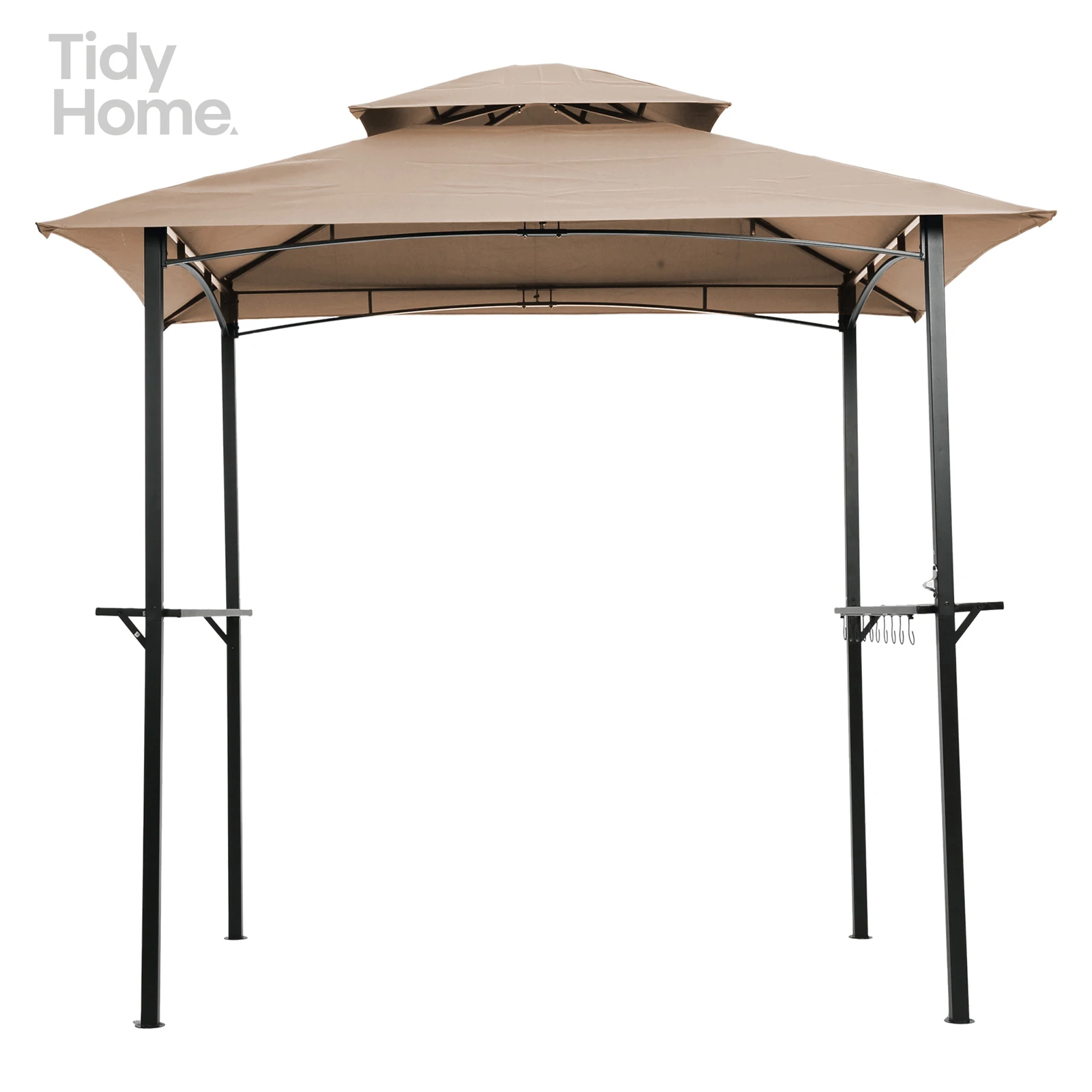 Outdoor Grill Gazebo 8 x 5 Ft, Shelter Tent, Double Tier Soft Top Canopy and Steel Frame with hook and Bar Counters, Khaki
Outdoor Grill Gazebo 8 x 5 Ft, Shelter Tent, Double Tier Soft Top Canopy and Steel Frame with hook and Bar Counters, Khaki