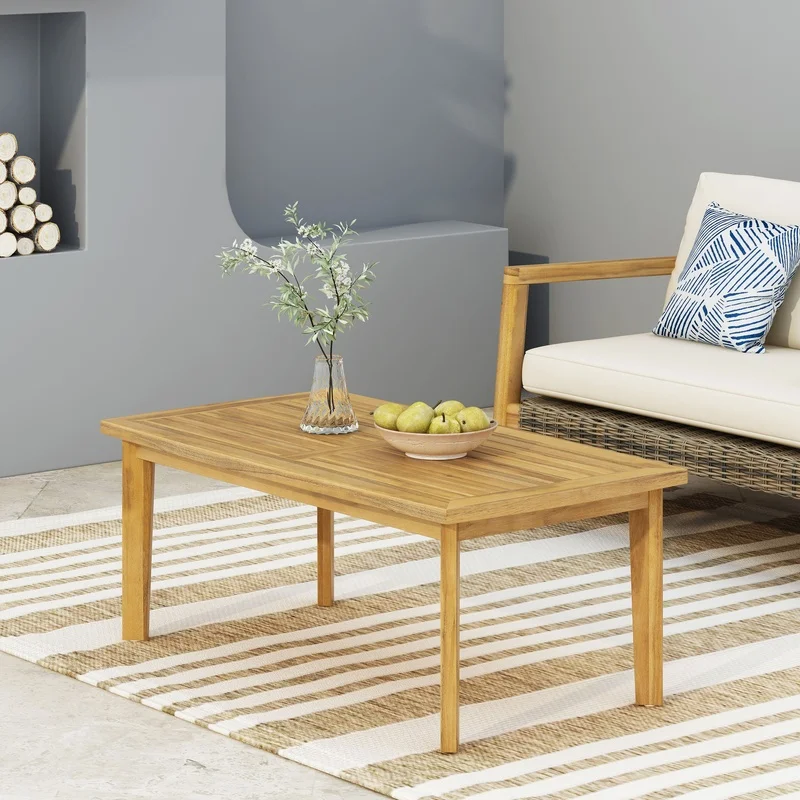 Acacia Wood Rectangular Coffee Table, Teak Finish, 43.25" W x 23.5" D x 17" H
Acacia Wood Rectangular Coffee Table, Teak Finish, 43.25" W x 23.5" D x 17" H