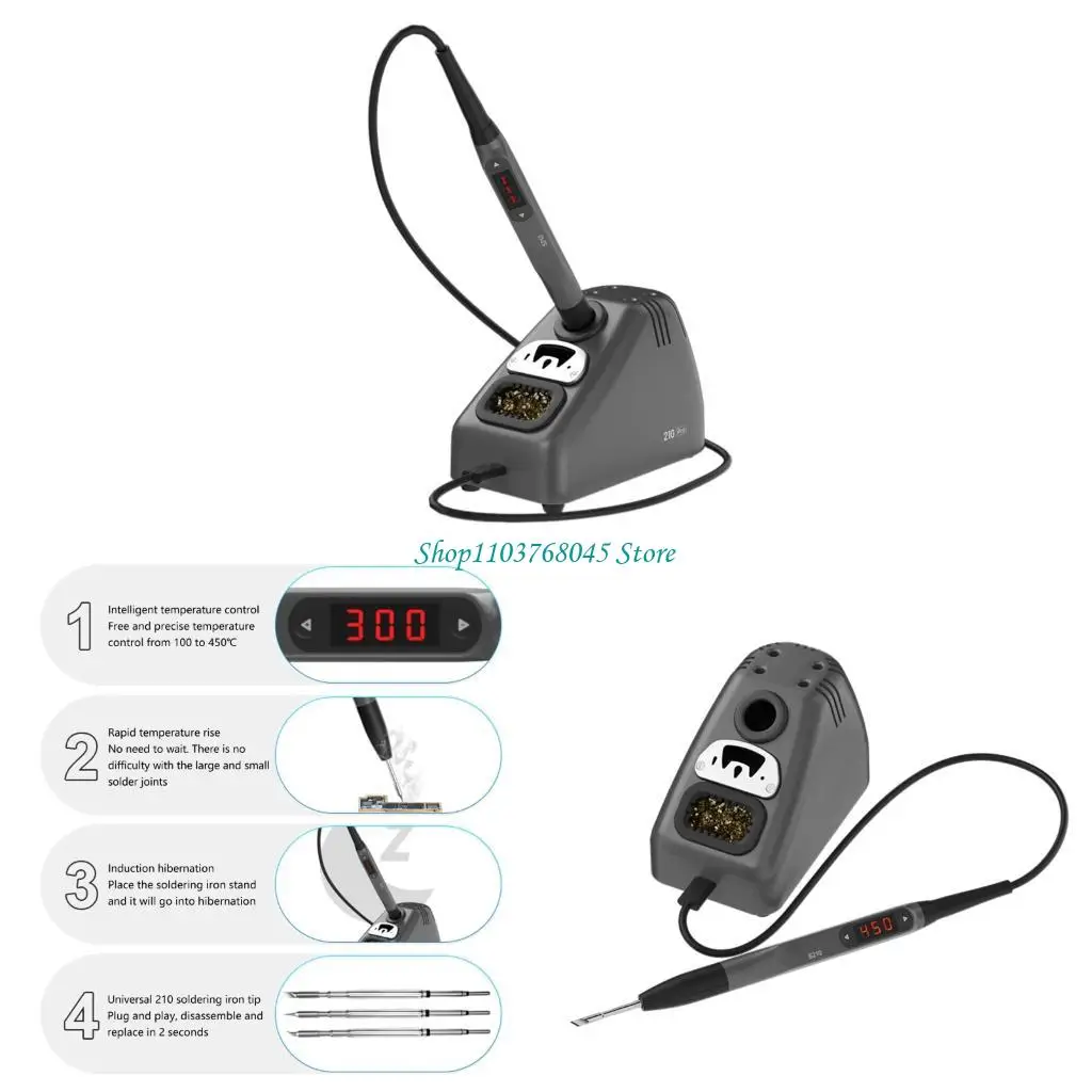 R53F Convenient Soldering Iron With Sensors Sleep Mode And Easy Tip Replacement Soldering Tool For Professional And DIY Use
R53F Convenient Soldering Iron With Sensors Sleep Mode And Easy Tip Replacement Soldering Tool For Professional And DIY Use