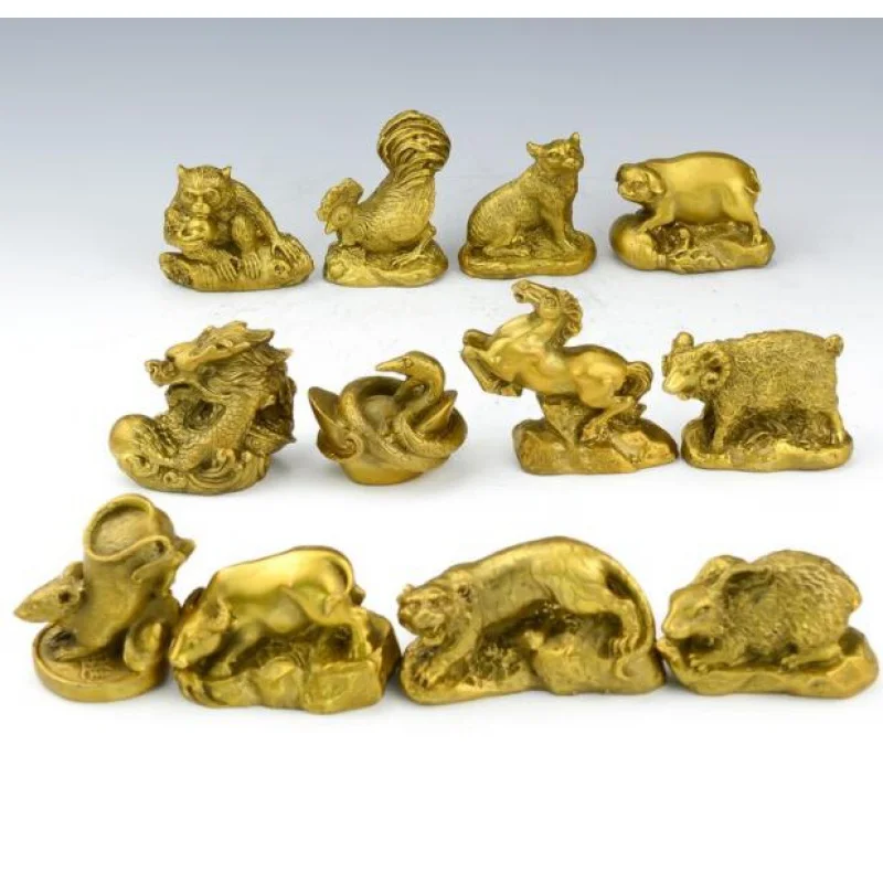 1015 Pure copper 12 twelve zodiac ornaments complete set of rooster, tiger, rabbit * dragon, snake, horse, sheep, monkey
1015 Pure copper 12 twelve zodiac ornaments complete set of rooster, tiger, rabbit * dragon, snake, horse, sheep, monkey