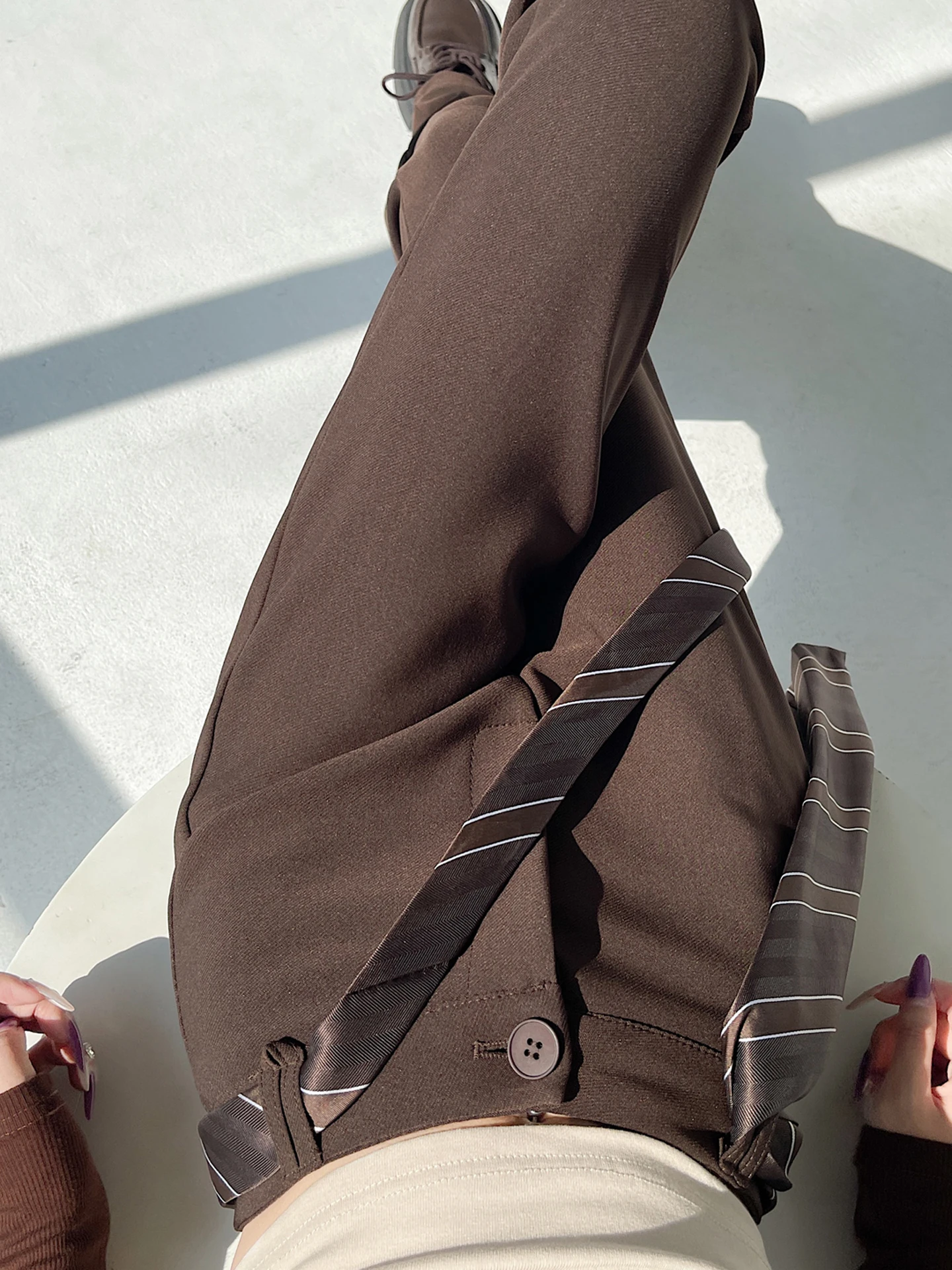 Slim Fit Coffee Color Suit Pants Women's Autumn Winter New Sle Casual High Waist Button Closure Wide Leg Bell Bot
Slim Fit Coffee Color Suit Pants Women's Autumn Winter New Sle Casual High Waist Button Closure Wide Leg Bell Bot