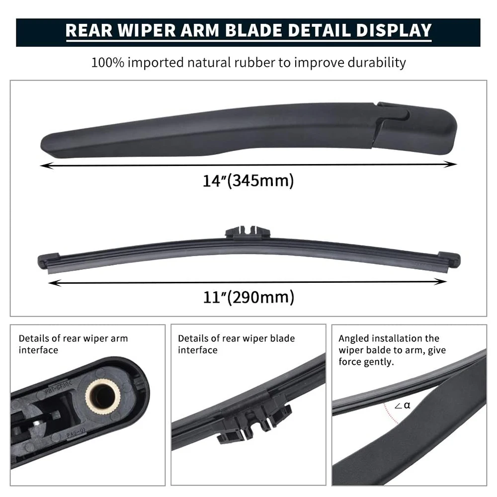 Precision Rear Window Windshield Wiper Arm Blade Set For Ford Explorer 2011-2018 Lincoln MKX 2016-2018 BB5Z17526C
Precision Rear Window Windshield Wiper Arm Blade Set For Ford Explorer 2011-2018 Lincoln MKX 2016-2018 BB5Z17526C