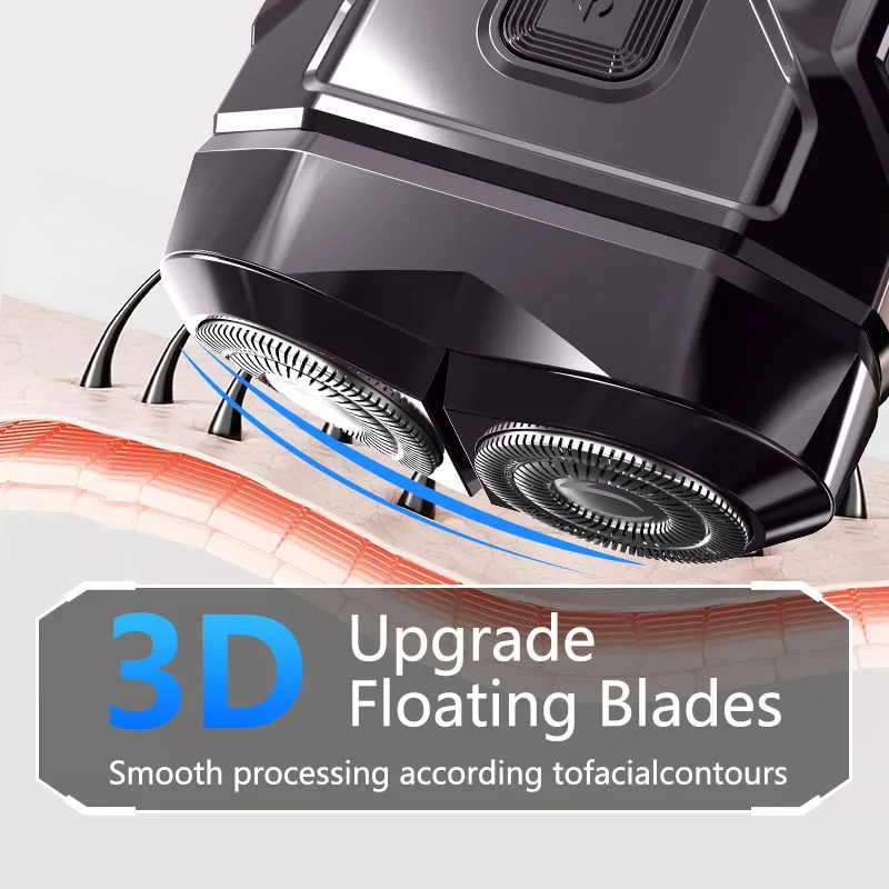 Rechargeable Electric Shaver 350mAh, Dual Floating Heads, Washable, IPX7 Waterproof, RGB LED, Cordless Razor for Men
Rechargeable Electric Shaver 350mAh, Dual Floating Heads, Washable, IPX7 Waterproof, RGB LED, Cordless Razor for Men