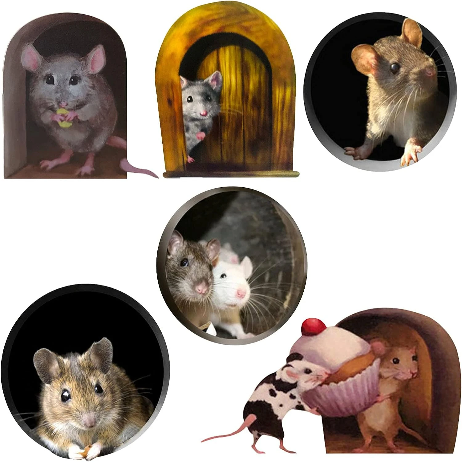 3D Mouse Hole Wall Stickers Set - Cute Vinyl Decals for Home Decor in Living Room, Bedroom, Nursery, Kids Room - Size 12x13cm Fu
3D Mouse Hole Wall Stickers Set - Cute Vinyl Decals for Home Decor in Living Room, Bedroom, Nursery, Kids Room - Size 12x13cm Fu