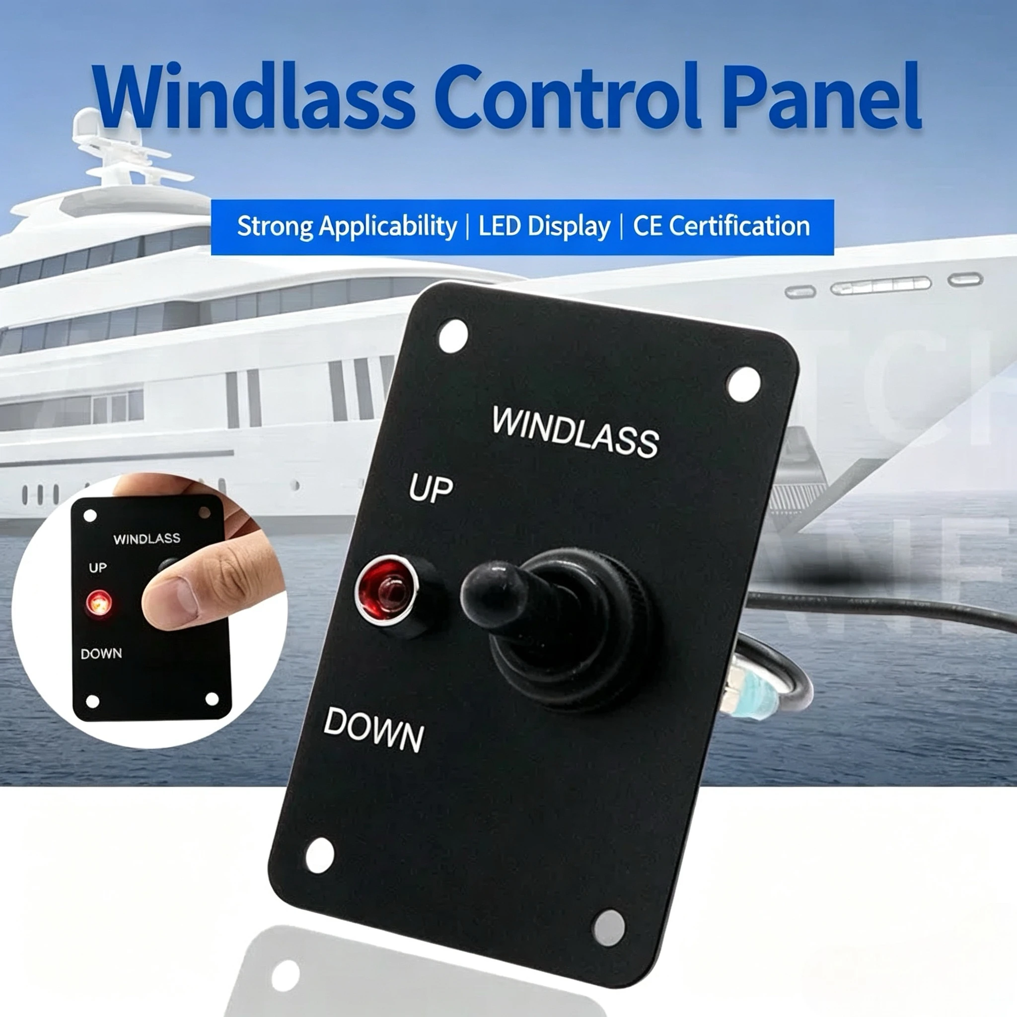 12V LED Boat Switch Panel, Winch & Anchor Windlass Control Panel for Yacht
12V LED Boat Switch Panel, Winch & Anchor Windlass Control Panel for Yacht