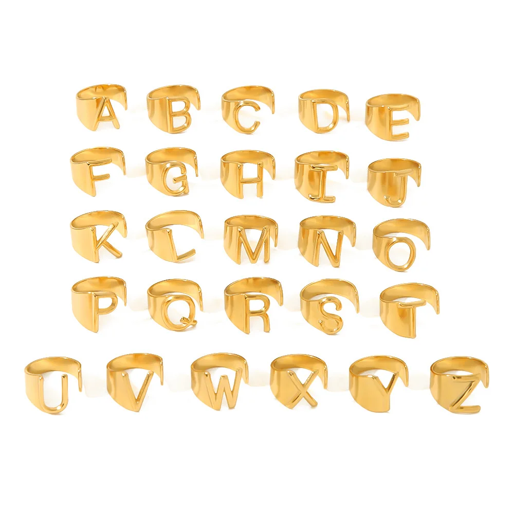 Ailodo Punk Stainless Steel Initial Letter Rings For Women Chunky A-Z 26 Letters Open Rings Simple Fashion Jewelry Birthday Gift
Ailodo Punk Stainless Steel Initial Letter Rings For Women Chunky A-Z 26 Letters Open Rings Simple Fashion Jewelry Birthday Gift