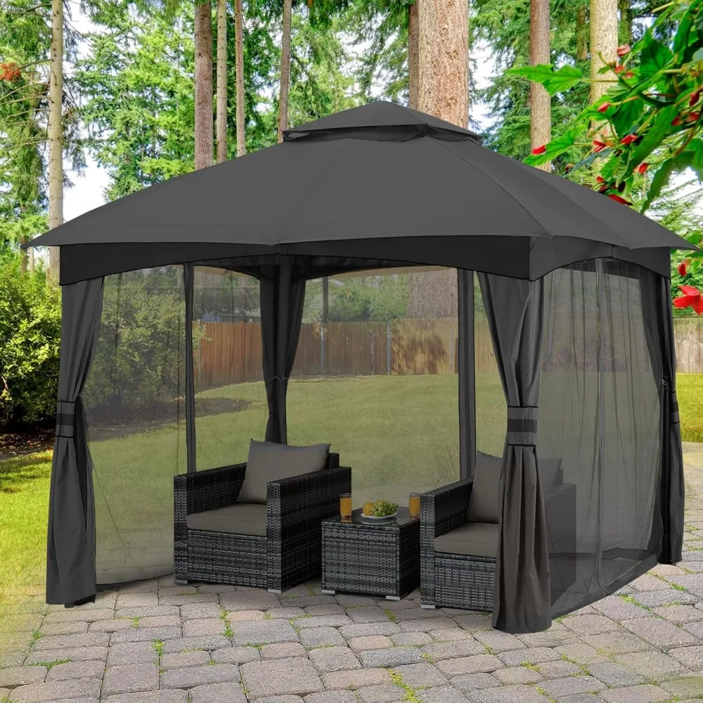 Outdoor Patio Gazebo for Garden with Upgrade Steel Frame and Netting Walls (8x8,Gray), Customized
Outdoor Patio Gazebo for Garden with Upgrade Steel Frame and Netting Walls (8x8,Gray), Customized