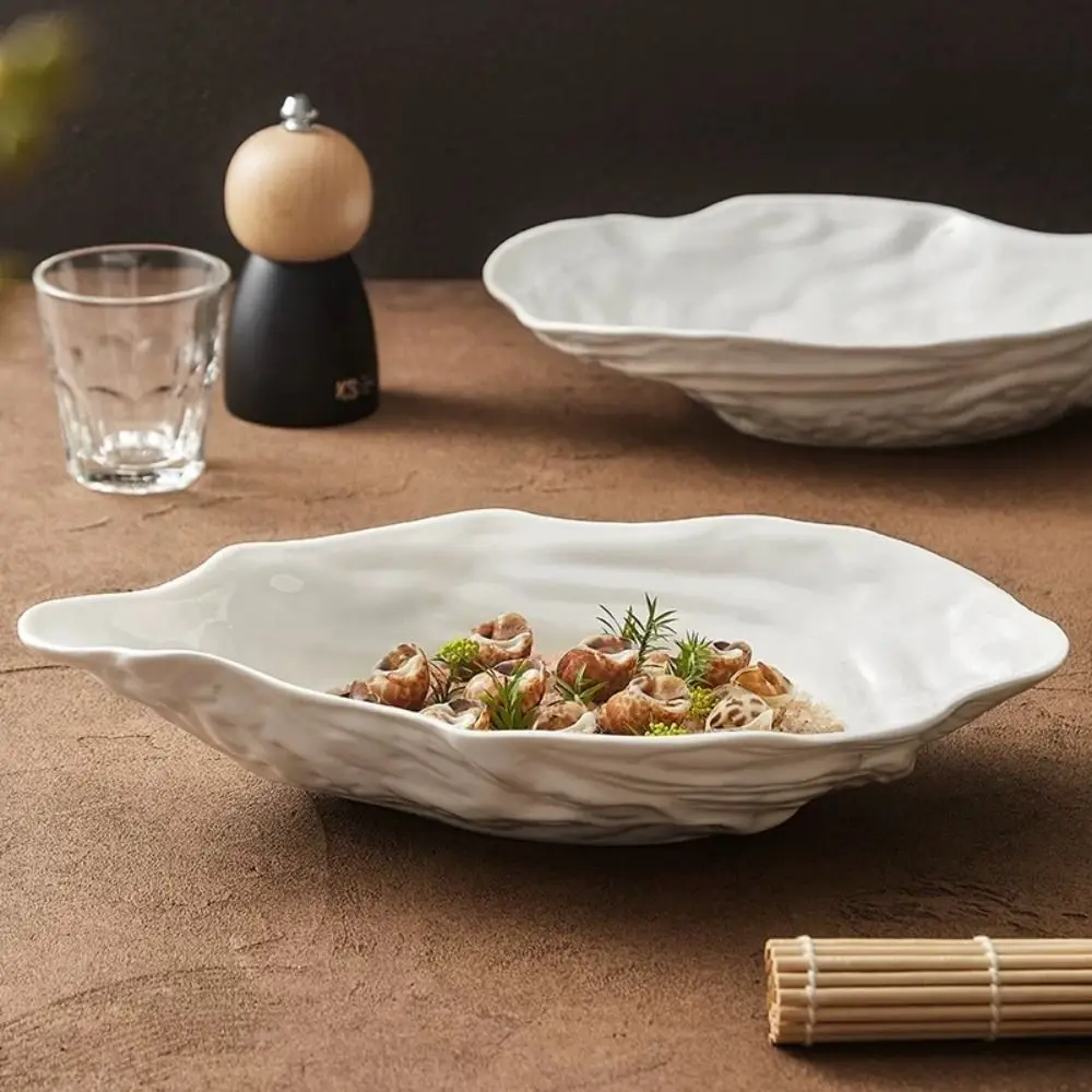 Tableware Ceramic Sashimi Plate Creative Oyster Shell Shape Storage Dish Reusable Multi-Function Salad Plate Snacks
Tableware Ceramic Sashimi Plate Creative Oyster Shell Shape Storage Dish Reusable Multi-Function Salad Plate Snacks