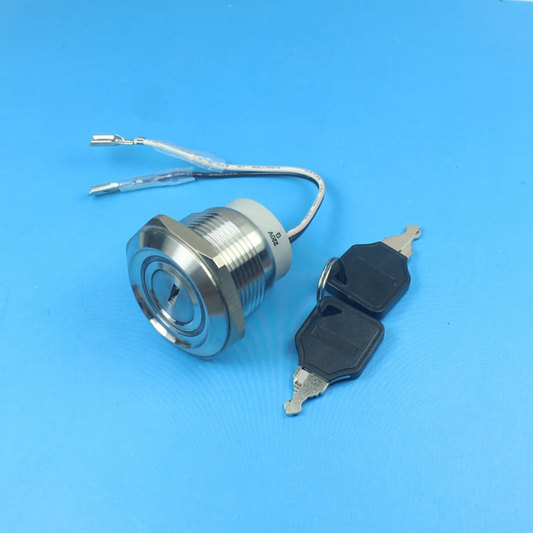 30mm stainless steel key switch 2-position ON-OFF with 2 keys and wire leads IP65 waterproof for industrial control and access c
30mm stainless steel key switch 2-position ON-OFF with 2 keys and wire leads IP65 waterproof for industrial control and access c
