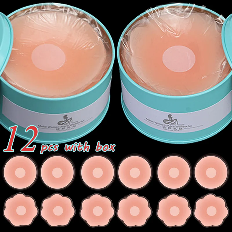 12pcs Silicone Nipple Cover Reusable Women Breast Petals Lift Invisible Bra Pasties Adhesive Bra Pads Sticker Patch Chest Pads
12pcs Silicone Nipple Cover Reusable Women Breast Petals Lift Invisible Bra Pasties Adhesive Bra Pads Sticker Patch Chest Pads