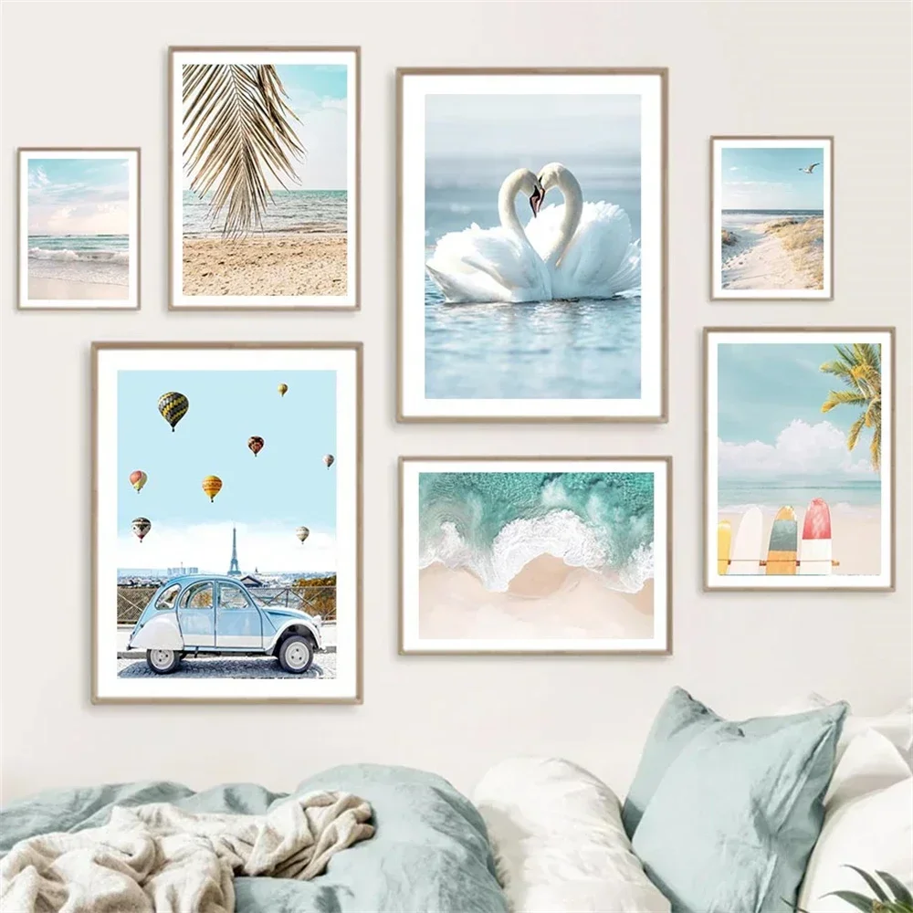 Blue Sea Beach Surfboard Palm Leaf Swan Wall Art Canvas Painting Nordic Posters And Prints Wall Pictures Living Room Home Decor
Blue Sea Beach Surfboard Palm Leaf Swan Wall Art Canvas Painting Nordic Posters And Prints Wall Pictures Living Room Home Decor