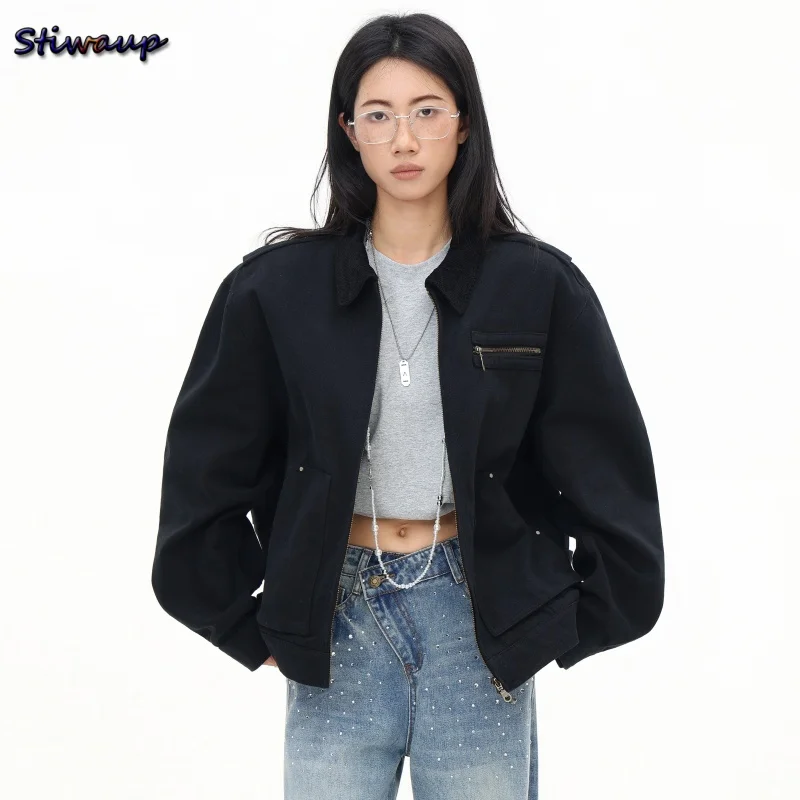 Women's Autumn Jacket Black Cotton Short Demi-season Jacket for Women 2025 Autumn High Quality Casual Women's Clothing Outerwear
Women's Autumn Jacket Black Cotton Short Demi-season Jacket for Women 2025 Autumn High Quality Casual Women's Clothing Outerwear
