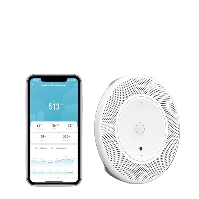 В наличии монтируемый настенный детектор качества воздуха, мультигаз PM2,5/PM10/HCHO/TVOC, детектор шума, температуры и влажности, выхлоп 
В наличии монтируемый настенный детектор качества воздуха, мультигаз PM2,5/PM10/HCHO/TVOC, детектор шума, температуры и влажности, выхлоп