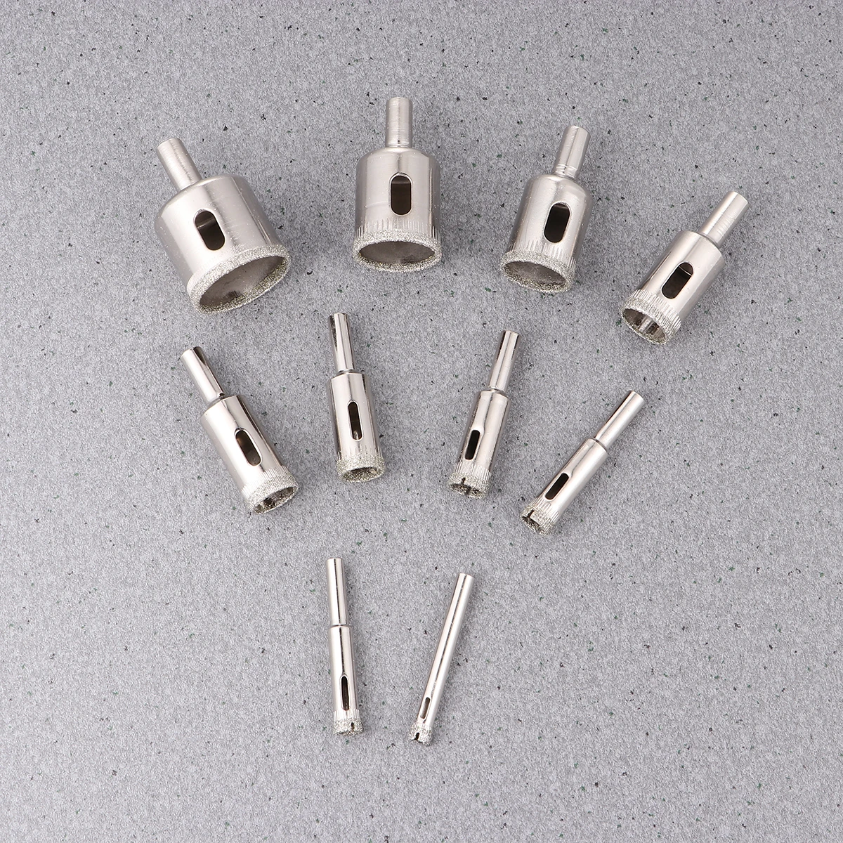 10pcs Diamond Coated Drill Bit Set Glass Ceramic Marble Granite Hole Drilling Bit Professional Tools Small Silver Masonry
10pcs Diamond Coated Drill Bit Set Glass Ceramic Marble Granite Hole Drilling Bit Professional Tools Small Silver Masonry
