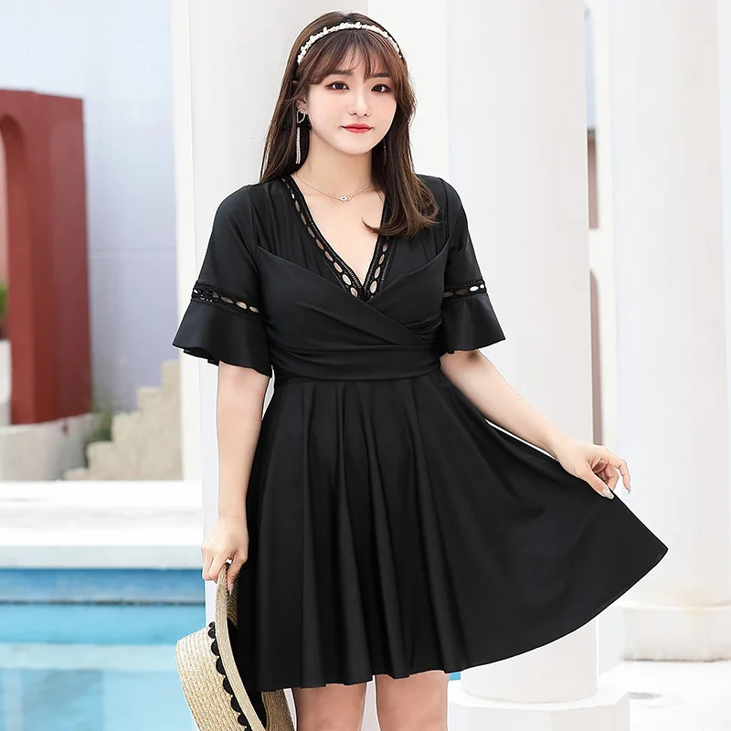 Plus Size One Piece Swimwear Women Swimming Costume Swimsuit with Skirt Black Bathing Suit Swimdress 9XL Swim Clothing
Plus Size One Piece Swimwear Women Swimming Costume Swimsuit with Skirt Black Bathing Suit Swimdress 9XL Swim Clothing