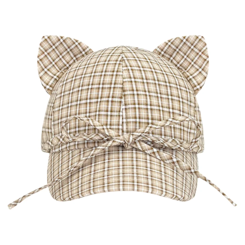 Cute Cat Ears Baseball Cap Plaid Breathable Peaked Cap UV Protection Simple Flat Cap Unisex Outdoor
Cute Cat Ears Baseball Cap Plaid Breathable Peaked Cap UV Protection Simple Flat Cap Unisex Outdoor