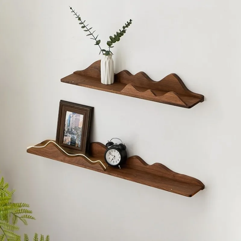 Solid Wood Wall Shelf Black Walnut Magazine Rack for Living Room Minimalist Floating Shelf One Word Partition Books Storage Rack
Solid Wood Wall Shelf Black Walnut Magazine Rack for Living Room Minimalist Floating Shelf One Word Partition Books Storage Rack