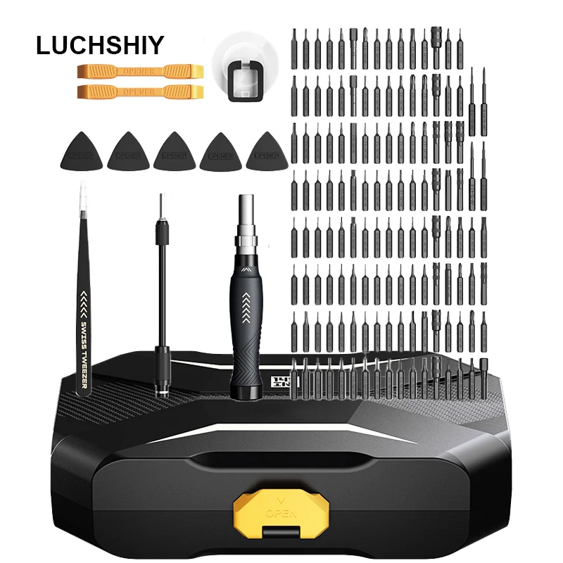 LUCHSHIY 145-in-1 Screwdriver&Screw Bit Set Manual Multi-purpose Hand Tools Set With Slotted Torx Kit Tweezers Professional Tool
LUCHSHIY 145-in-1 Screwdriver&Screw Bit Set Manual Multi-purpose Hand Tools Set With Slotted Torx Kit Tweezers Professional Tool