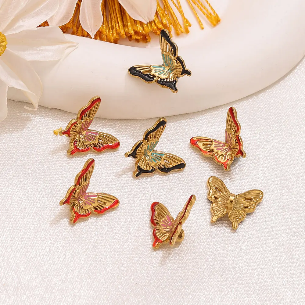 5 шт./лот, позолоченные из нержавеющей стали 18 карат, глазурованные подвески в виде бабочки и насекомых для ожерелья, кулон, аксессуары для изготовления ювелирных изделий своими руками
5 шт./лот, позолоченные из нержавеющей стали 18 карат, глазурованные подвески в виде бабочки и насекомых для ожерелья, кулон, аксессуары для изготовления ювелирных изделий своими руками