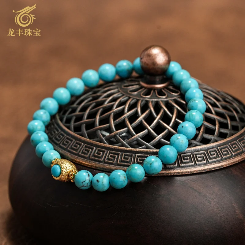 Silver Plated 18k Gold Natural Turquoise Round Beads Bracelet Women
Silver Plated 18k Gold Natural Turquoise Round Beads Bracelet Women