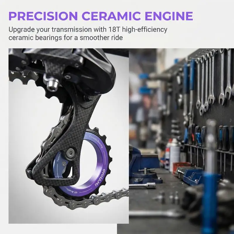 18T Bicycle Rear Derailleur Pulley Wheel High Precision Hollow Eccentric Bearing Kit Durable for Mountain Road Bike Gear Upgrade
18T Bicycle Rear Derailleur Pulley Wheel High Precision Hollow Eccentric Bearing Kit Durable for Mountain Road Bike Gear Upgrade