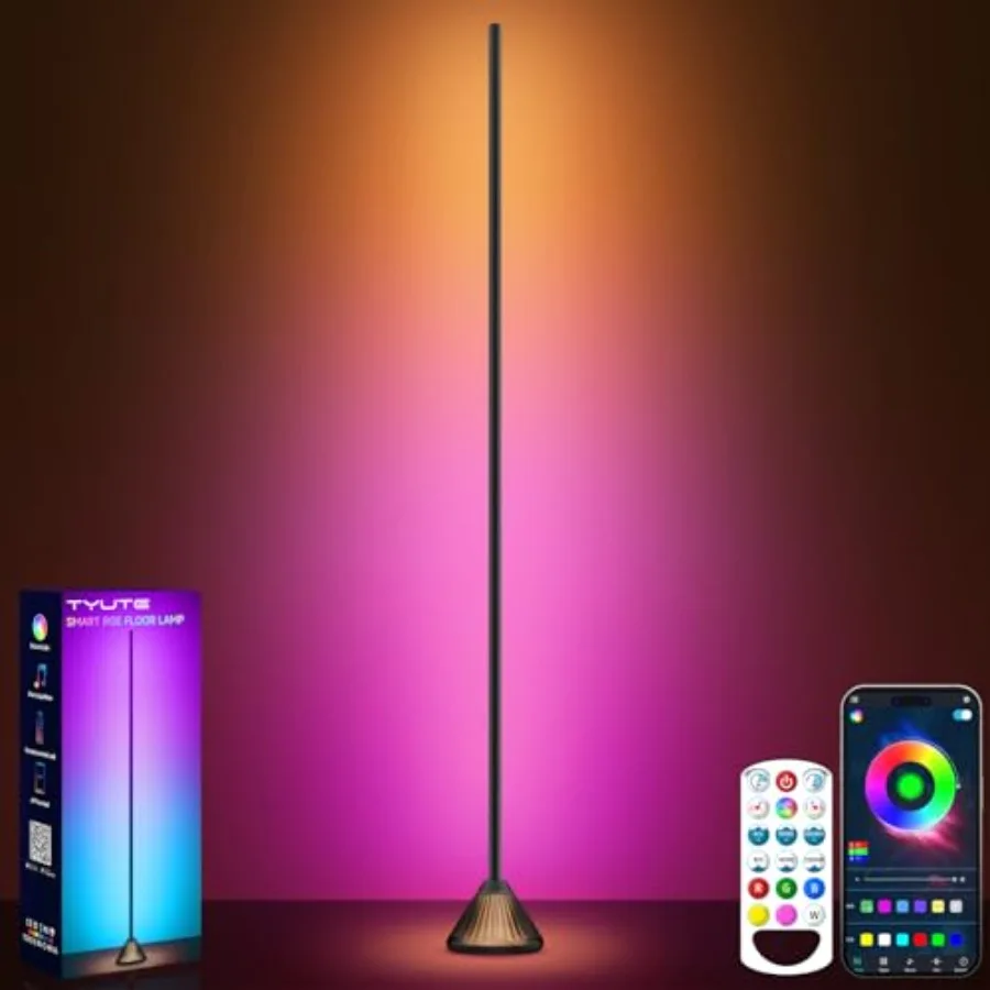 Corner Floor Lamp RGB Floor Lamp Standing Light with Music Sync and 6 Million DIY Colors App and Remote Control Modern LED Corn
Corner Floor Lamp RGB Floor Lamp Standing Light with Music Sync and 6 Million DIY Colors App and Remote Control Modern LED Corn